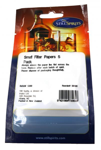 Still Spirits Small Filter Papers. 5 Pack